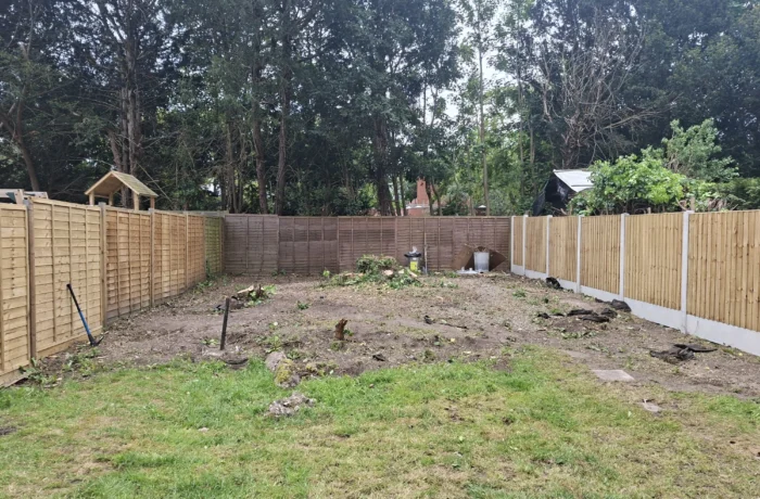 Garden clearance and new fencing